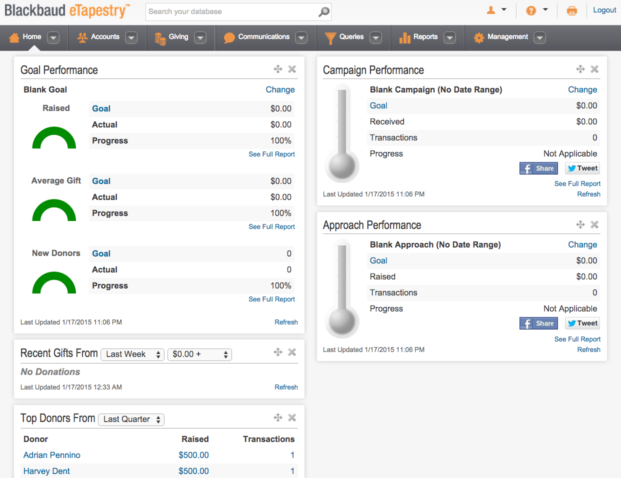 eTapestry-dashboard